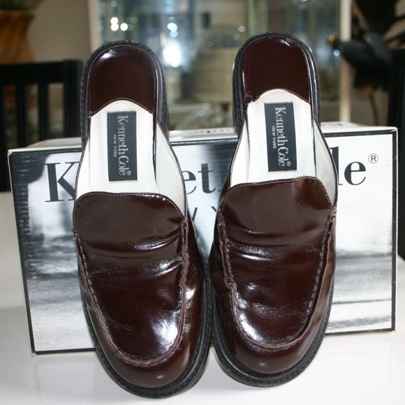 KENNETH COLE of New York Loafer/Slide Brown/Cordovan Color 8B Made in Brazil - Picture 8 of 15